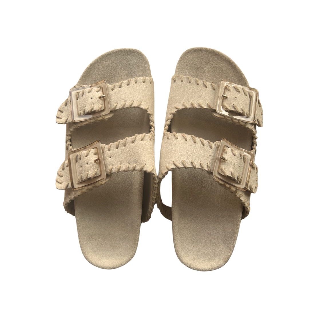 Grace Cream Stitch Sandals