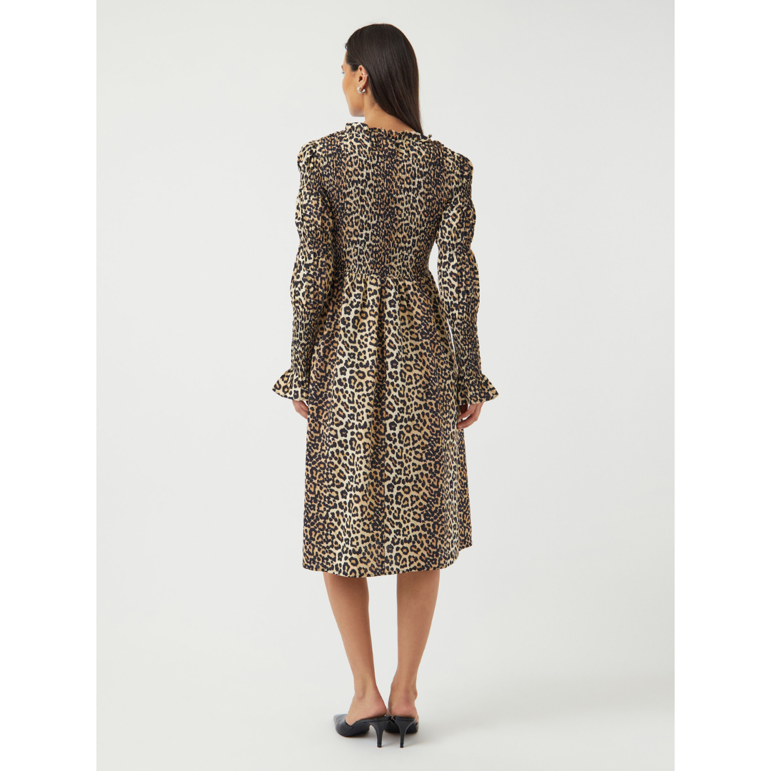 Isabel Leopard Midi Dress