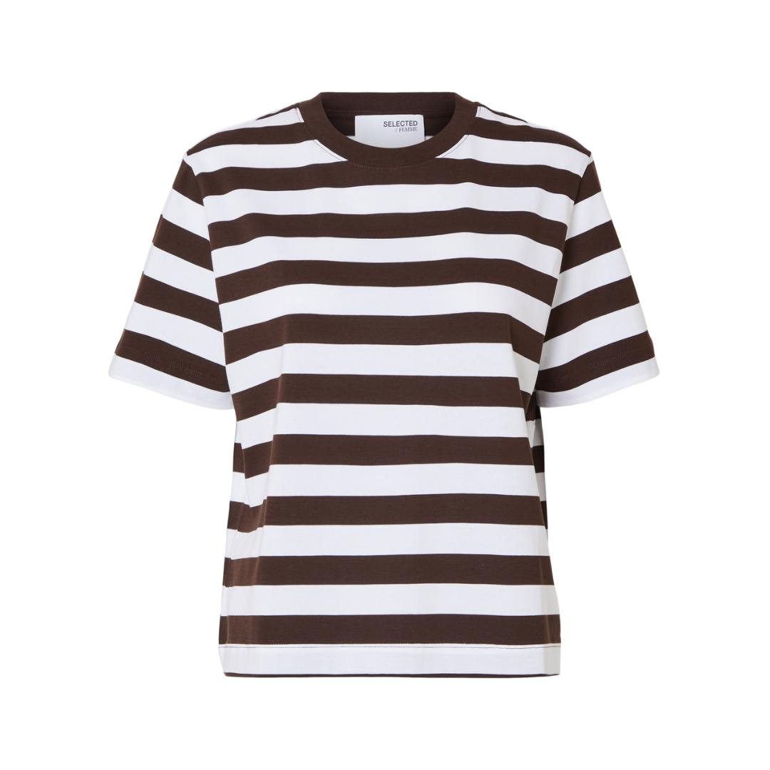 Essential Chocolate Striped Tee